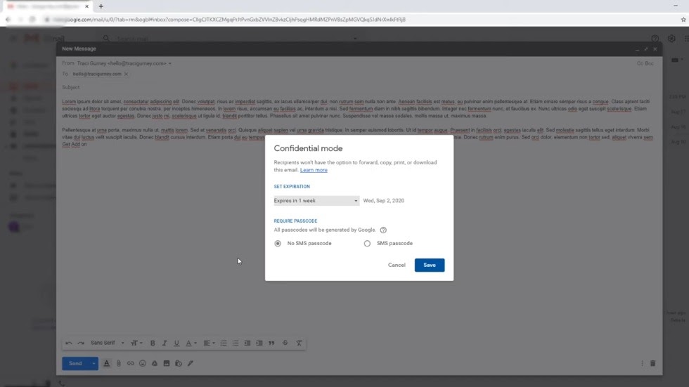 Gmail Tips To Boost Your Email Efficiently - Have More Time google confidentail mode