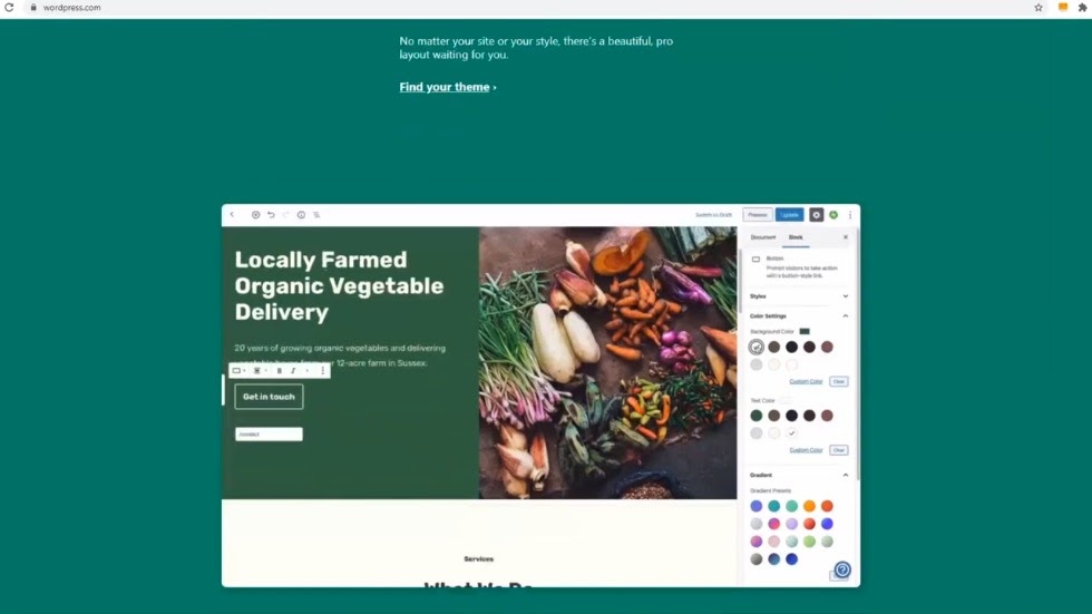 wordpress website builder